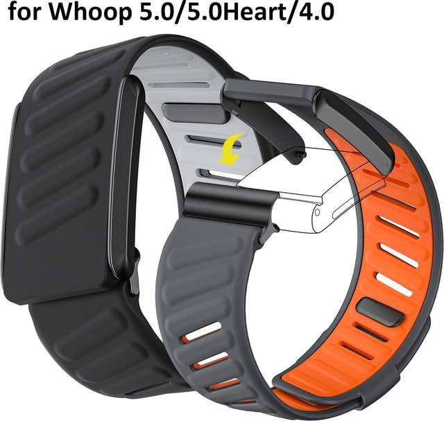 CAOWTAN Uhrenarmband Silikon, Schwarz, Unisex - Bild 1