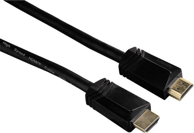 Hama High Speed HDMI Kabel mit Ethernet und vergoldeten Steckern in Schwarz, Länge: 15,0 m - Bild 1