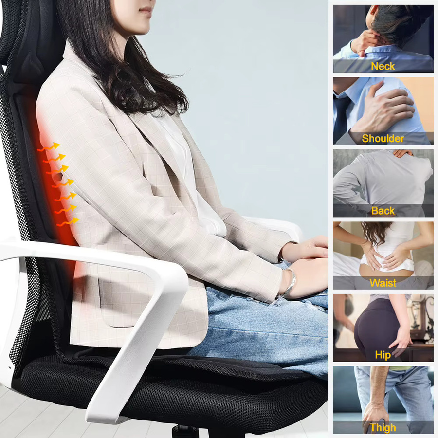 Hailicare Massagegerät mit elektrischer Heizung und Vibrationsfunktion in Schwarz für Nacken, Rücken und Körper - Bild 5
