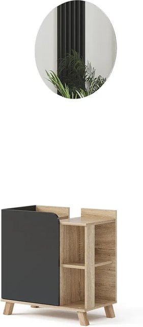 Vicco Badmöbel-Set Karen Sonoma Anthrazit, 2-teilig - Bild 2