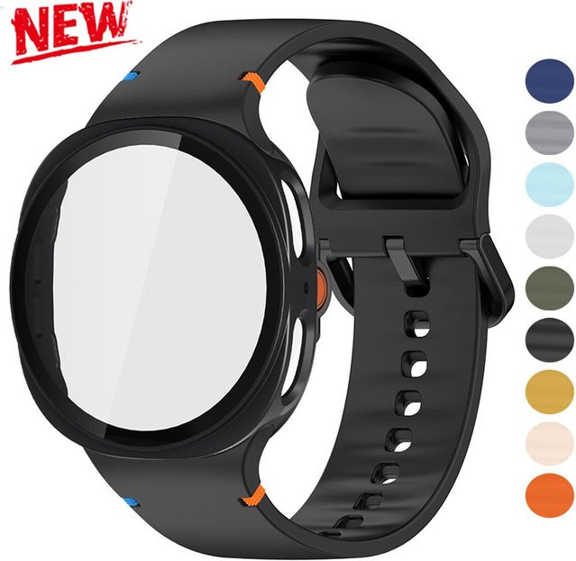 Samsung Uhrenarmband Silikon, Galaxy Watch 8 Classic LTE 46 mm, Weiß - Bild 1