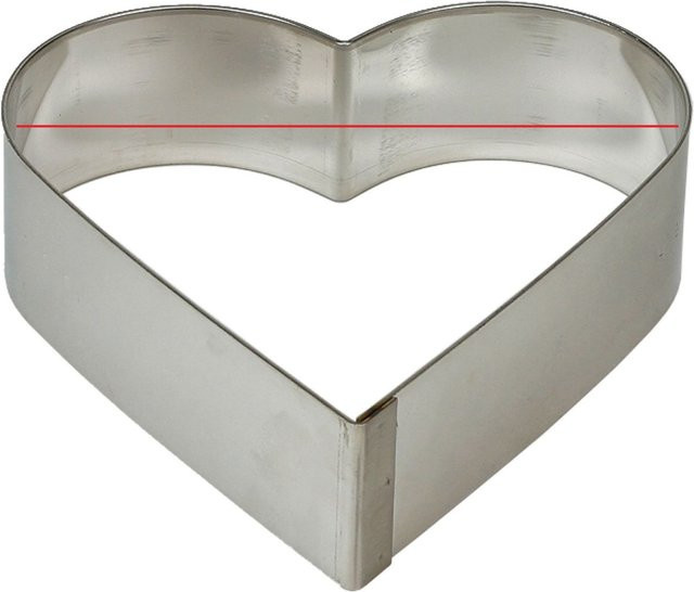Schneider Tortenring Herz in Silber, Höhe: 5 cm, Durchmesser: 16 cm - Bild 1