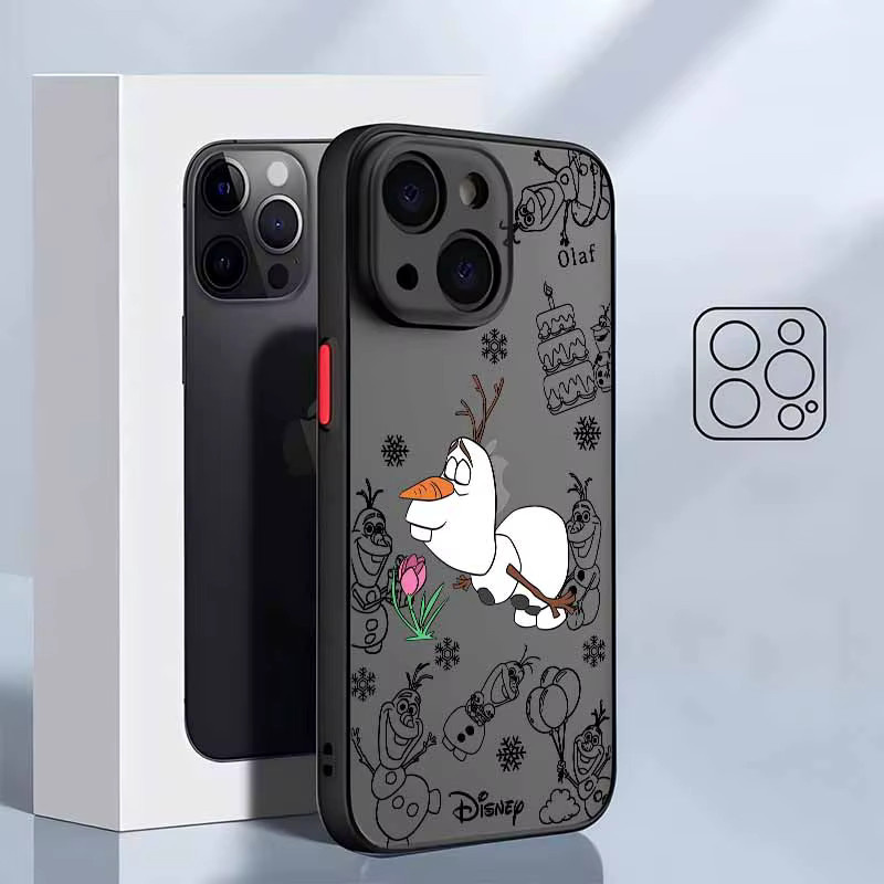 Olaf Frozen Handyhülle aus mattiertem, durchscheinendem Silikon für iPhone 17 16 15 14 13 12 Pro Max Plus Mini - Bild 2