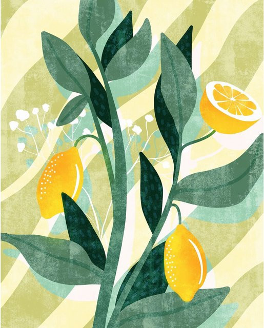 Komar Vliesfototapete Lemon Fresh in Gelb, B: 200 cm x H: 250 cm - Bild 1