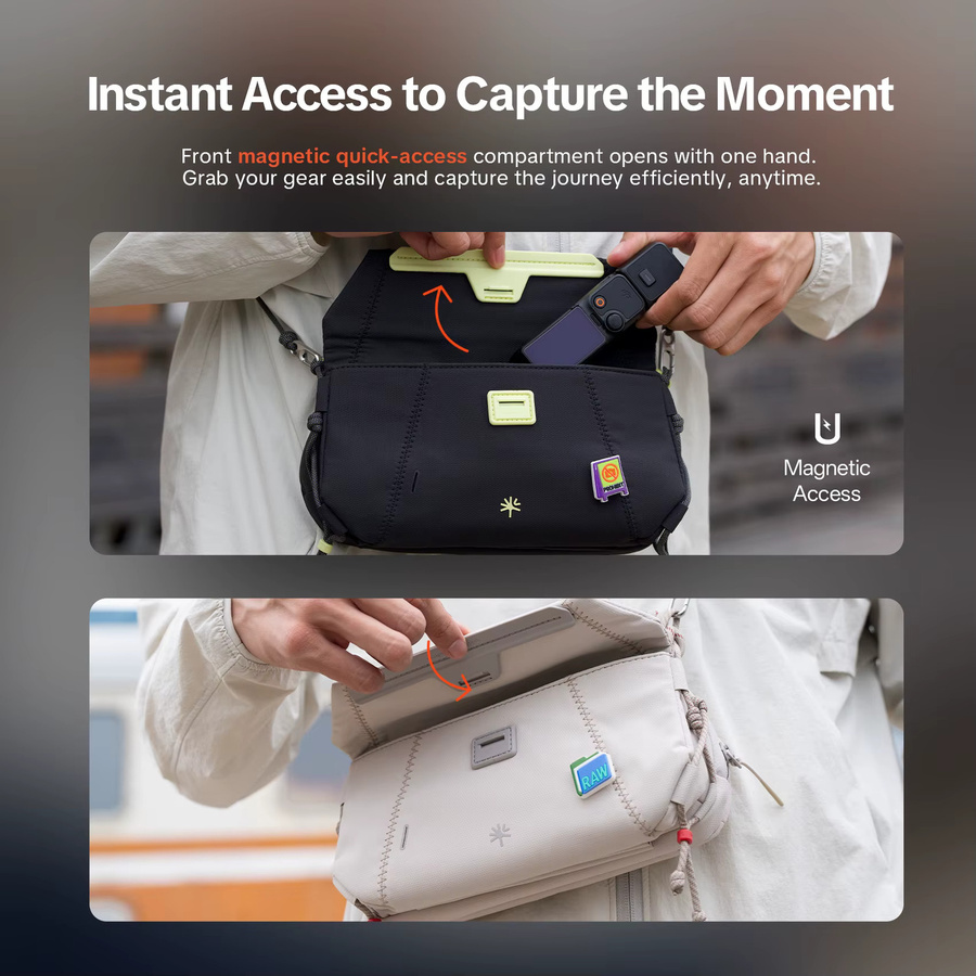 PGYTECH OneGo Pocket Sling Kameratasche in Grün für DJI Pocket 3 und Smartphones - Bild 4