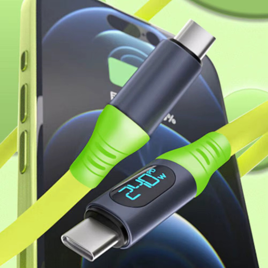 240 W USB-C Schnellladekabel aus Silikon mit Digitalanzeige und PD Flash Ladefunktion für dein Mobiltelefon - Bild 6