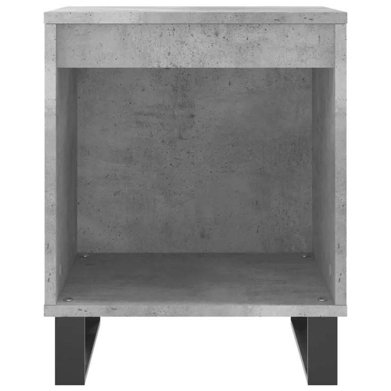 Vidaxl Nachttische im 2er-Set in Grau im Industrial Design aus Beton und Metall, B/T/H: 40 x 35 x 50 cm - Bild 2