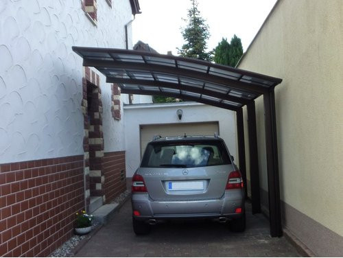 Ximax Alu Einzelcarport Portoforte Typ 110 in Braun mit Dachrinne, B/T: 270,4 x 555,8 cm - Bild 3