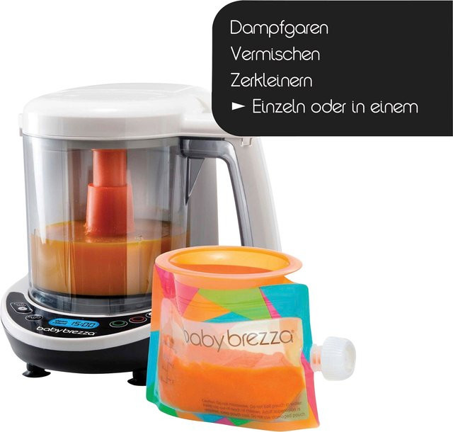 BabyBrezza Babynahrungszubereiter Food Maker Deluxe mit Digitalanzeige in Schwarz oder Weiß - Bild 1