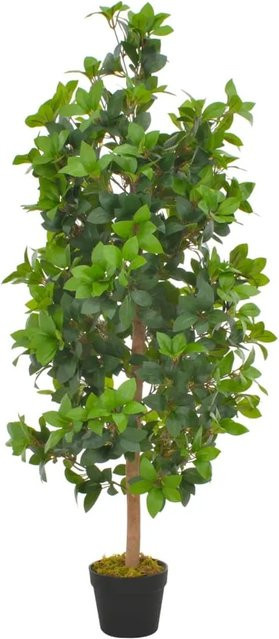 furnicato Künstlicher Lorbeerbaum in Grün mit Topf, Höhe: 120 cm - Bild 1