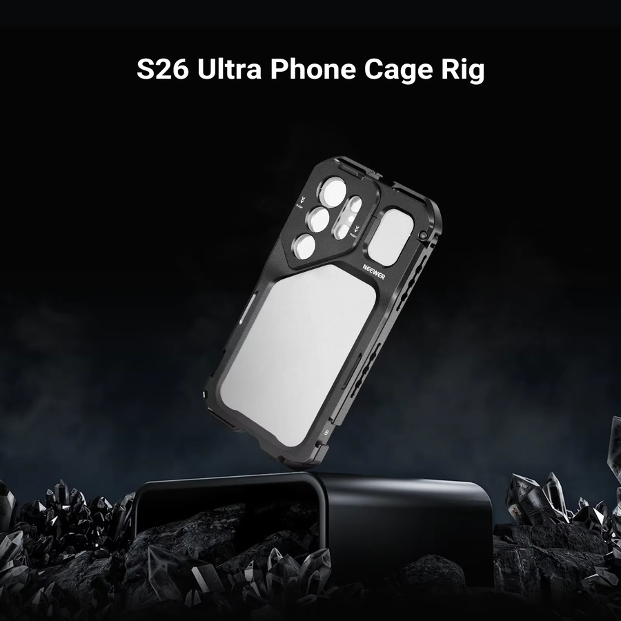 NEEWER S26 Ultra Smartphone-Käfig Mobile Video-Rig Stabilisator Vlog-Kit in Schwarz mit 3X Rückplatte für 67mm Filter, 17mm Smartphone-Objektiv und T-Mount-Objektiv - Bild 2