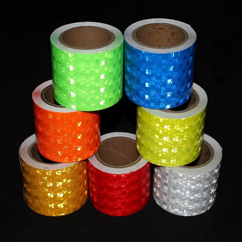 Satop Cinta Reflektierendes PVC Waben Klebeband Wasserdicht für Motorrad, Breite: 5 cm, Länge: 10 m, Farben: Weiß, Rot, Gelb, Grün - Bild 2
