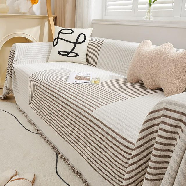 Chenille-Sofabezug von Binchi Outdoor Equipment, universeller Vollbezug für dein Sofa, B/B: 180 x 130 cm - Bild 1