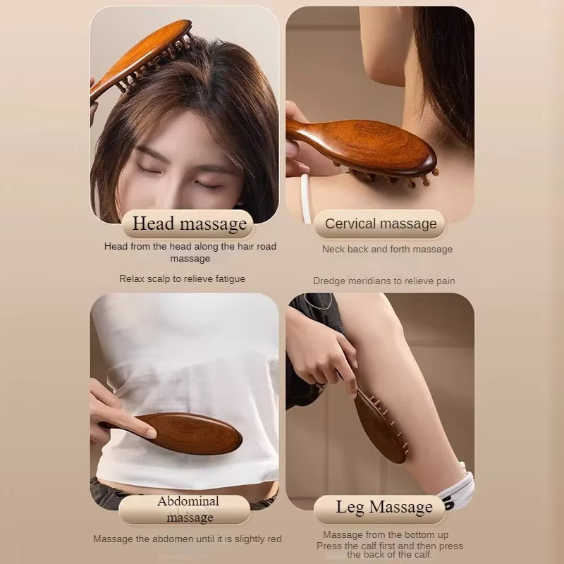 Loc-Bürste Massagekamm aus Holz, breiter Zahnkamm, Unisex - Bild 5
