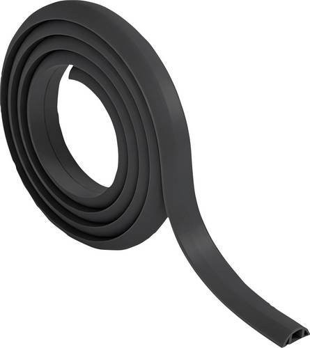 TRU Components Kabelbrücke 1570428 aus PVC in Schwarz mit 1 Kanal und einer Länge von 180 cm - Bild 1