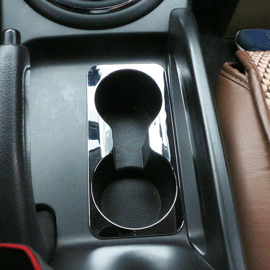 ABS Auto Front Wasser Tassen Abdeckung Aufkleber Trim für Kia Sportage SL 3 R 2011 - 2015 Innenzubehör in Silber - Bild 3