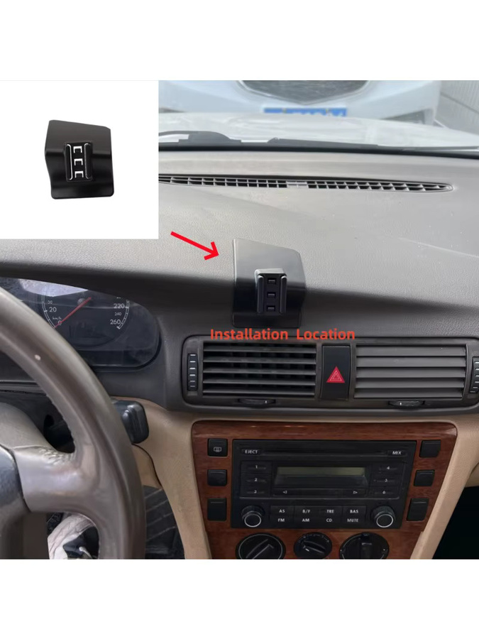 Magnetischer Telefonhalter mit kabellosem Laden für Volkswagen VW Passat B6 R Line 2005-2007, MagSafe-kompatible Halterung in Schwarz - Bild 4