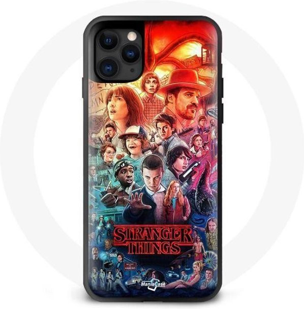 MANIACASE iPhone 13 Pro Hülle mit Stranger Things Teaser Staffel 4 Poster Design in Multicolour - Bild 1