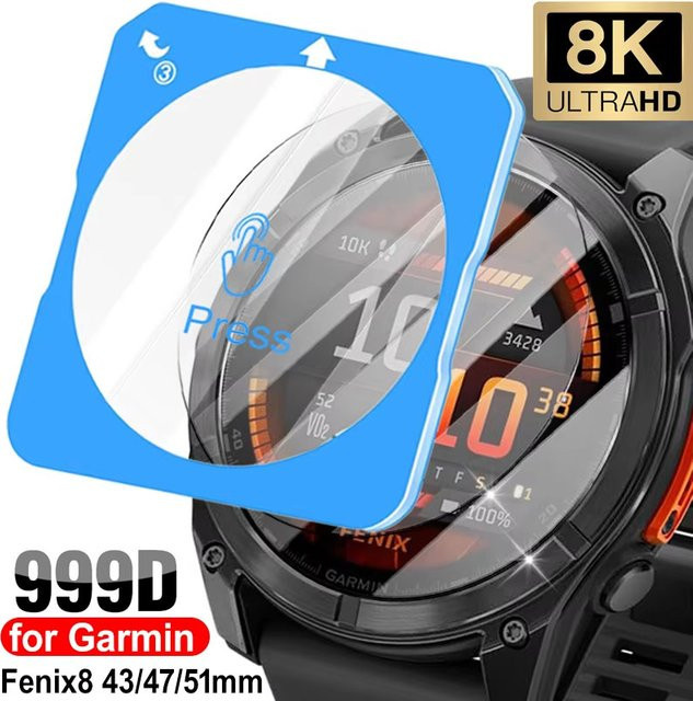Garmin Schutzglas für Fenix 8 Solar AMOLED, transparent - Bild 1