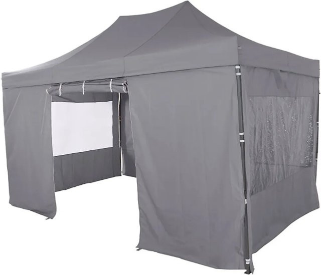 Siena Garden Allrounder Pavillon mit Spitzdach in Grau, B/T: 300 x 450 cm - Bild 1