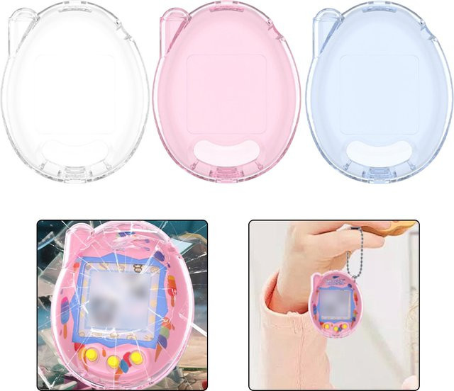 BAJEAL Schutzhülle für Tamagotchi Verbindung in Transparent Pink aus PC, staubdichtes Case für dein Spielzeug - Bild 1