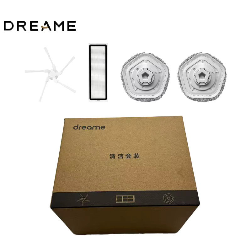 Dreame Bot W10 / W10 PRO Roboter-Staubsauger Zubehör-Set mit Seitenbürsten, Hauptbürste, Filtern und Wischlappen in Braun - Bild 3