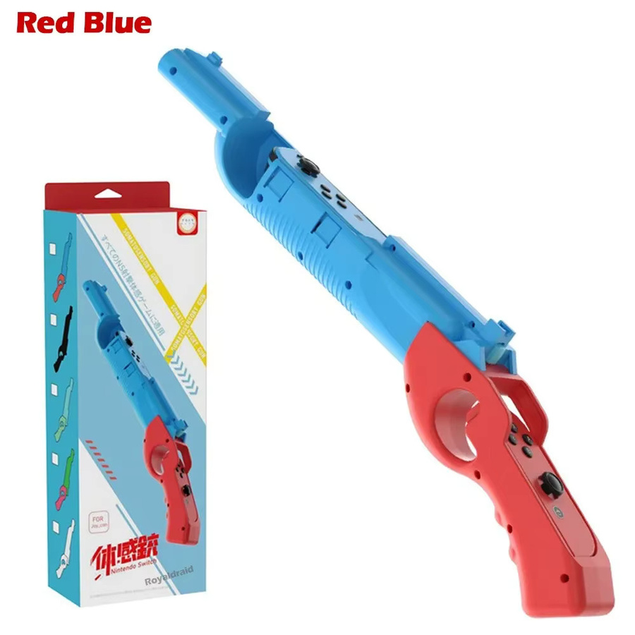 HeroAngel Schießspiel-Controller für Nintendo Switch OLED Joycons, Bewegungssteuerung Somatosensorische Pistole, Zubehör in Rot, Blau oder Multicolour - Bild 6