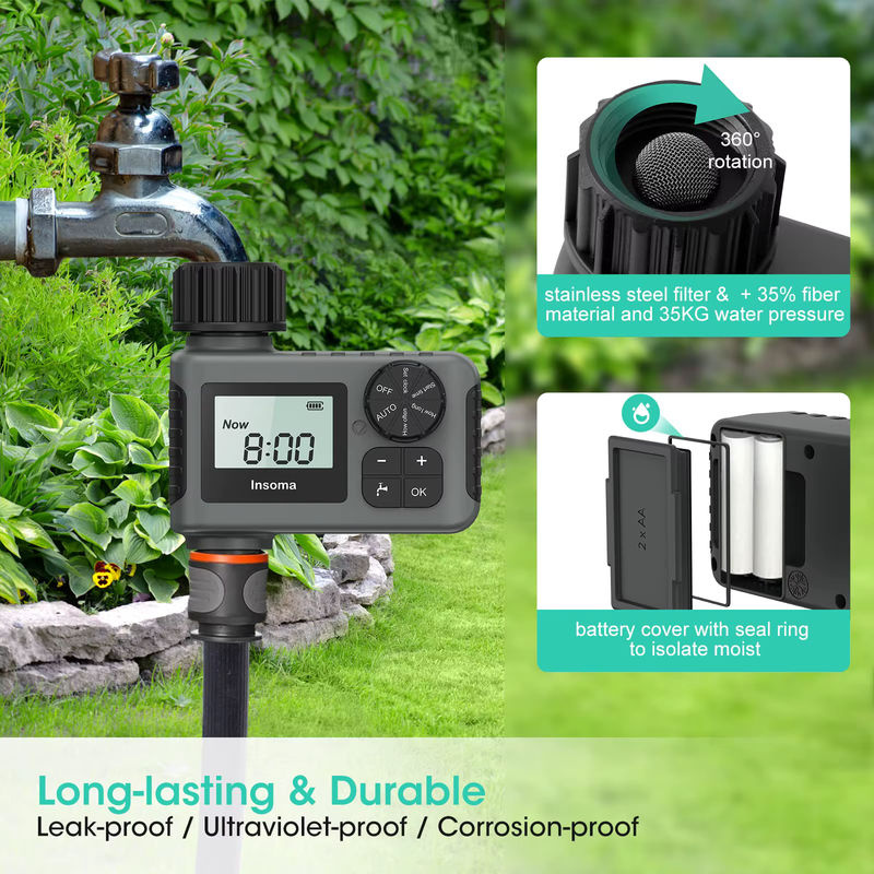 Insoma Automatischer Wassertimer mit LCD-Display und IPX7 Wasserdichtigkeit für ein intelligentes Bewässerungssystem im Garten - Bild 5