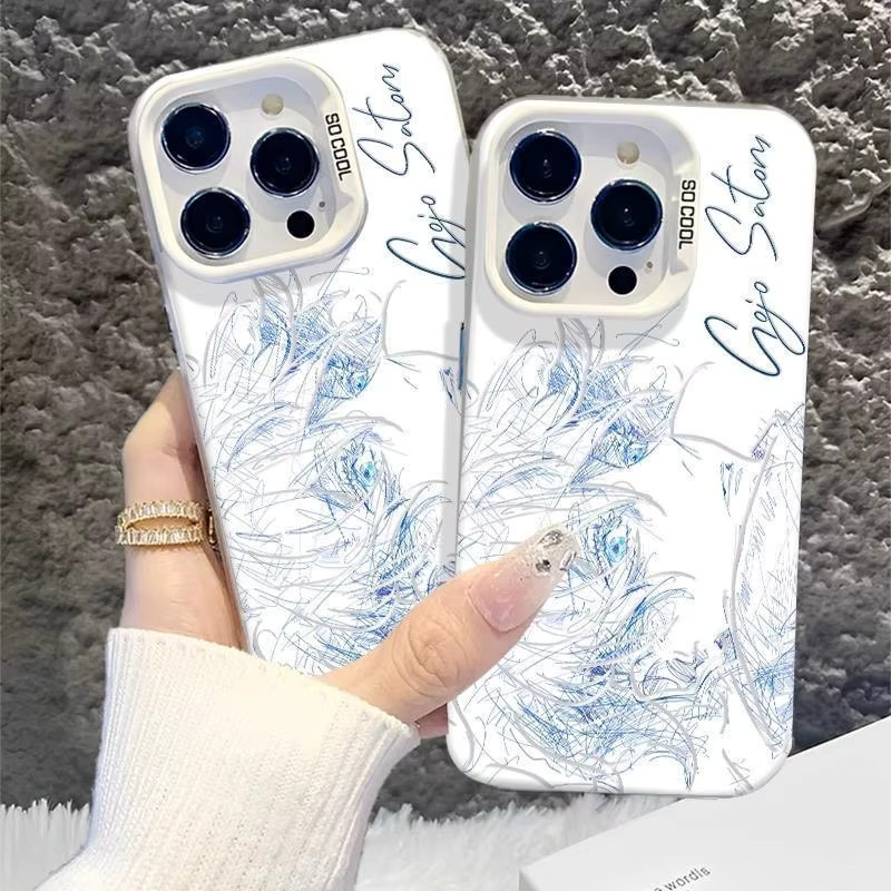 Gojo Satoru Manga Sketch Soft Case Schutzhülle für iPhone 11 12 13 14 15 16 17 Pro Max XS XR X in Weiß - Bild 2