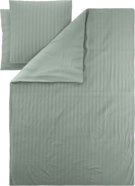 LIVARNO Mako-Satin Bettwäsche Set Grün mit 2 Kissenbezügen, B/H: 200 x 220 cm, Kissen B/H: 80 x 80 cm - Bild 1