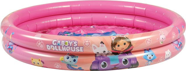 Gabby's Dollhouse Kinderpool aufblasbar 2-Ring Planschbecken für Kinder, Farbe: Pink/Mehrfarbig, Durchmesser: 122 cm - Bild 1