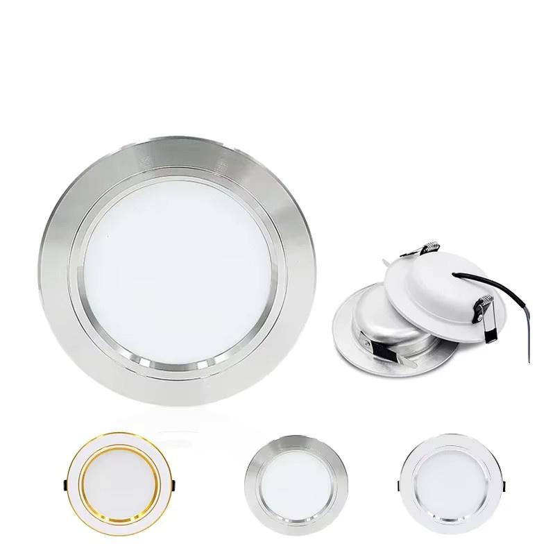 RXMAX LED Downlight Rund Ultra-Dünnes Einbau-Deckenpanel in Weiß und Silber - Bild 1