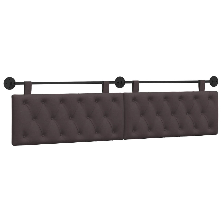 vidaXL Wandmontiertes Polsterpaneel Dunkelbraun B/H/T: 210 x 55 x 7 cm - Bild 2
