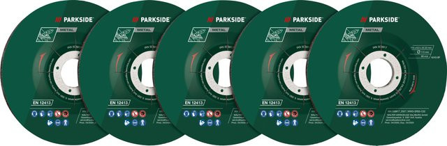 PARKSIDE Fächerscheiben-Set mit Klettschleifteller und Schleifpapier, Durchmesser: 125 mm - Bild 1