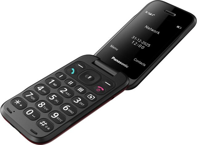 Panasonic KX-TF600 Seniorenhandy in Rot mit 4G/LTE, Bluetooth und USB-C - Bild 1