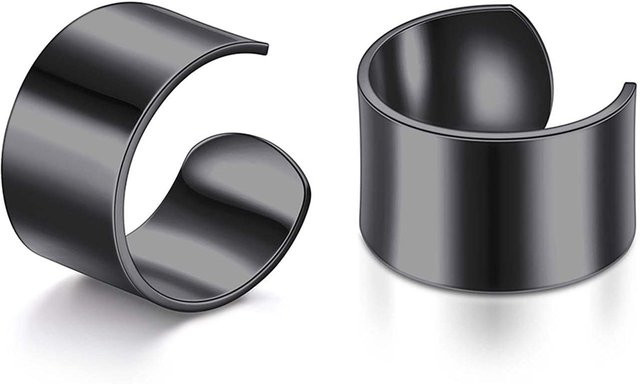 Ohrringe Edelstahl, Schwarz, Unisex - Bild 1