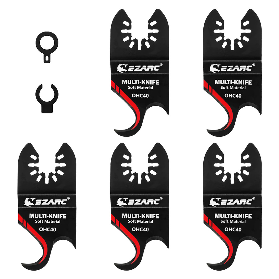 EZARC Multitool-Hakenmesserklingen als oszillierende Sägeblätter für weiche Materialien wie PVC, Teppich und Karton - Bild 7