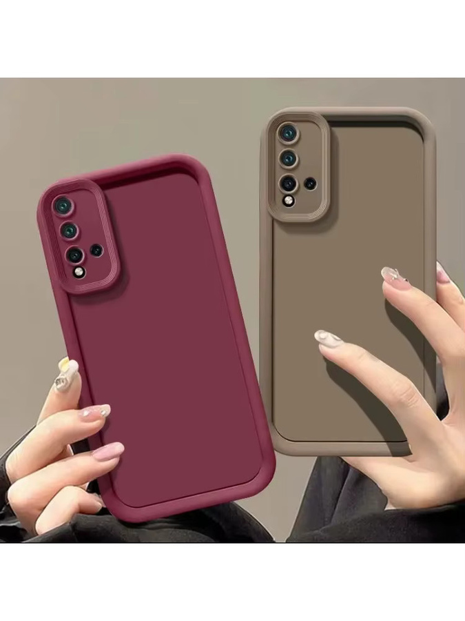 Huawei Nova 5T Silikon Schutzhülle in Weiß mit quadratischem Flüssigkeitsdesign, stoßfest und dünn - Bild 2