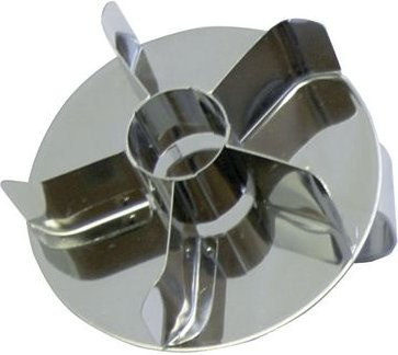 Schneider Kaisersemmeldrücker mit Loch aus Edelstahl in Silber, Durchmesser: 8 cm, Höhe: 5,7 cm - Bild 1