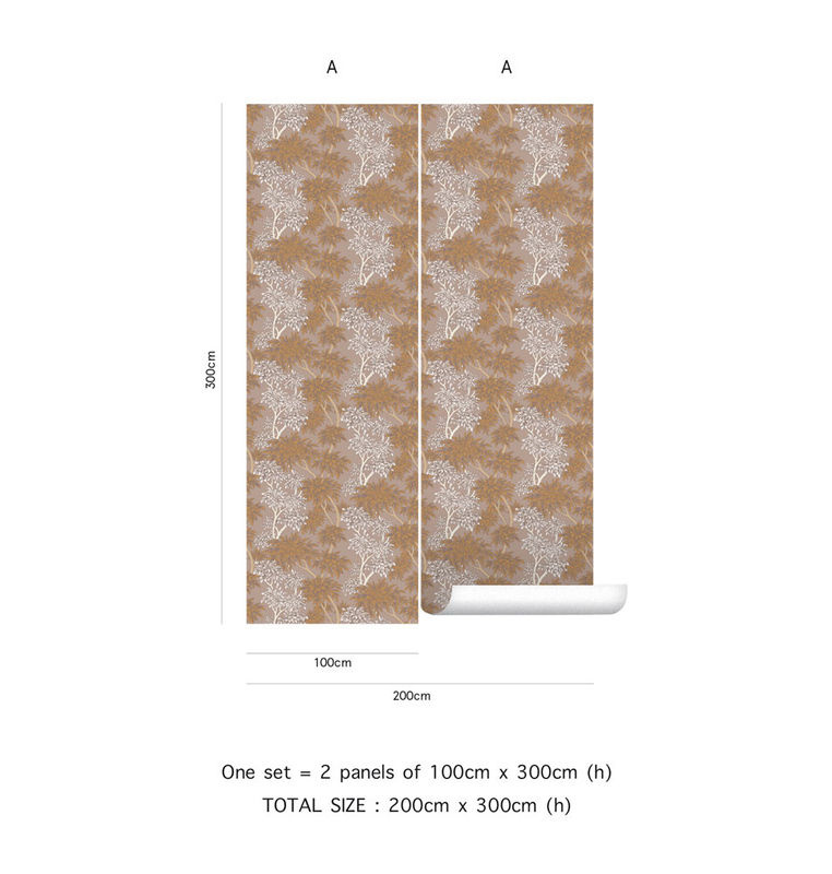 Tenue de Ville Panache Mural Tapete Floral Beige B: 300 cm, H: 300 cm - Bild 2