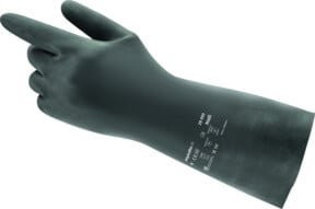 Ansell AlphaTec 29-500 Schutzhandschuhe aus Latex in Schwarz, Größe 11 (XXL) - Bild 1
