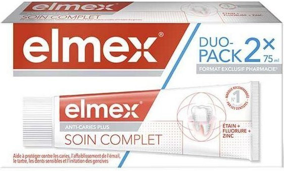 Elmex Anti-Karies Komplettschutz Zahnpasta, 2x75 ml - Bild 1