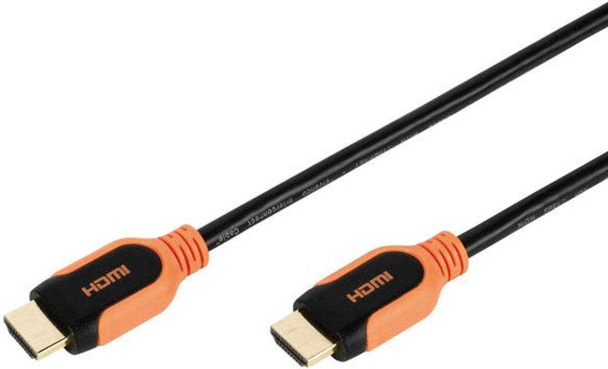 Vivanco High Speed HDMI Kabel mit Ethernet/LAN in Schwarz/Orange, Länge: 2,0 m - Bild 5