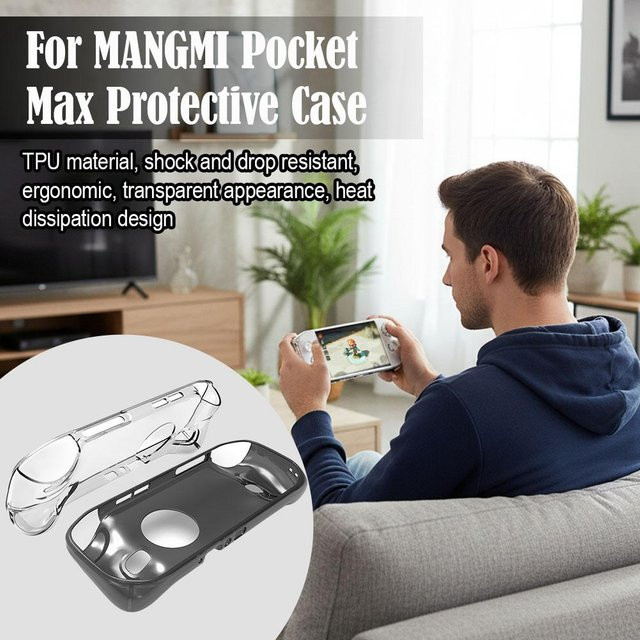 Transparente TPU-Schutzhülle für die MANGMI Pocket Max Handheld-Spielkonsole, stoßfeste Abdeckung - Bild 1