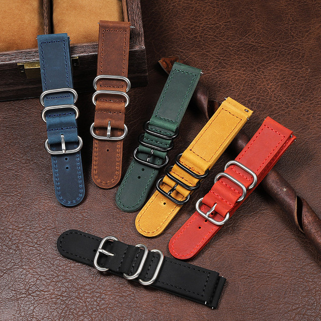 Uhrenarmband Leder, Crazy Horse, Retro, Unisex - Bild 1