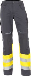 Kübler REFLECTIQ Warnhose Klasse 1 in Warngelb/Anthrazit Form 2208 Größe 44 - Bild 1