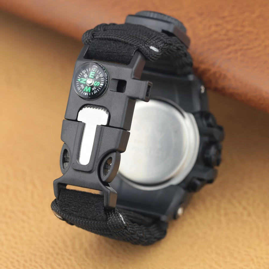 SHIYUNME Chronograph Digitaluhr, Kunststoff, Schwarz, Herren - Bild 5