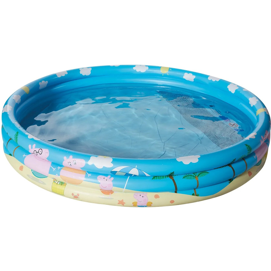 Wehncke Peppa Pig aufblasbarer 3-Ring-Pool für Kinder, Durchmesser: 150 cm, Mehrfarbig - Bild 2