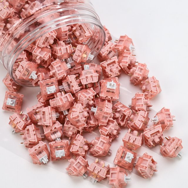 KBDiy Linear Switch Sakura 5-PIN Pink Creamy Mechanical Switches für DIY Tastaturen - Bild 1