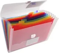 Exacompta Fächermappe Crystal mit 13 Fächern in A4, transparent und mehrfarbig - Bild 1